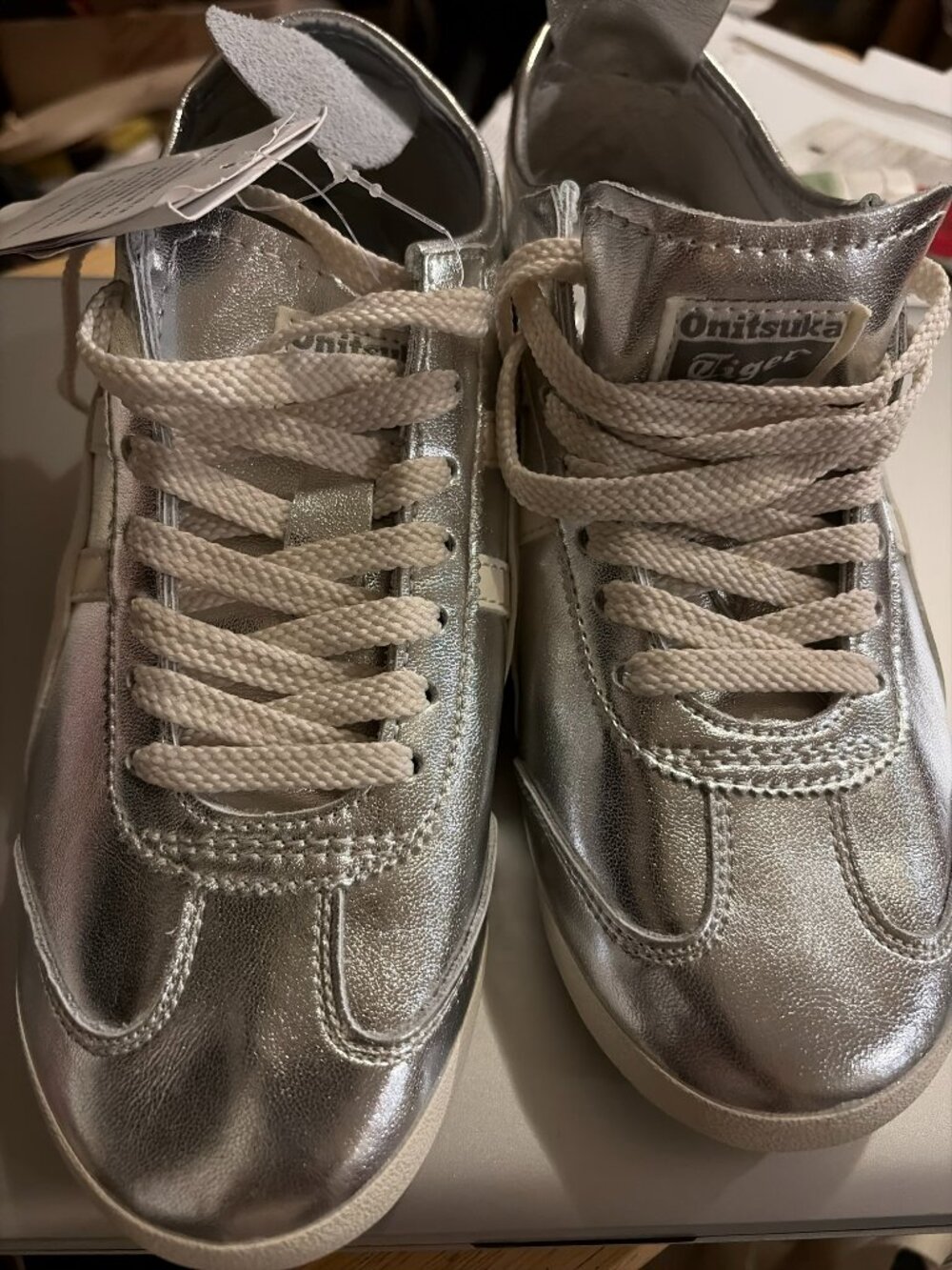 Onitsuka Tiger Mexico 66 THL7C2 9399 Lace Up Low Sneakers Silver/White 9